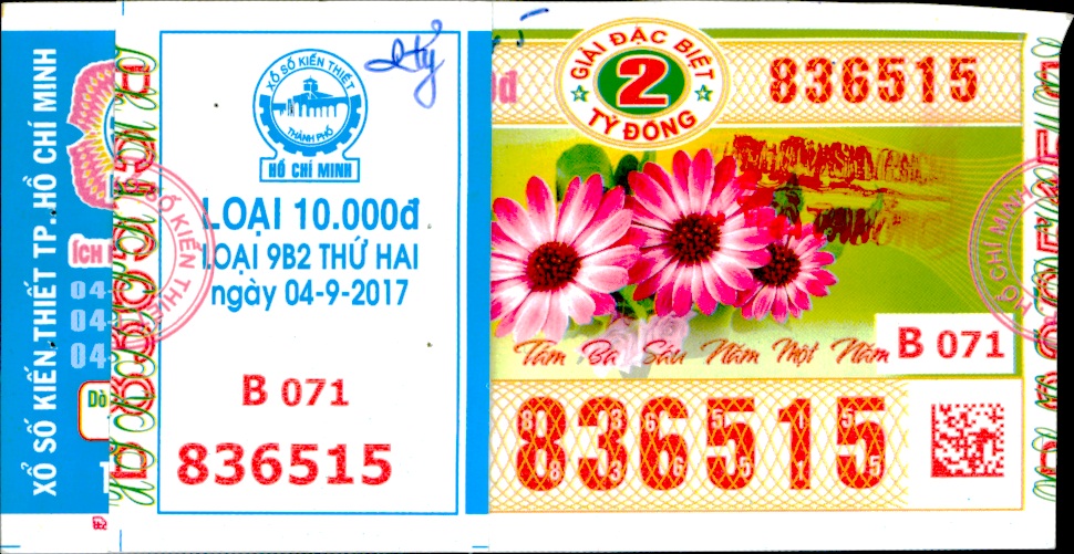 Cty Xổ Số Kiến Thiết TP.HCM Công bố trả thưởng 4/9/2017