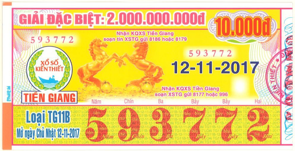 Công ty TNHH MTV xổ số kiến thiết Tiền giang: Công bố trả thưởng