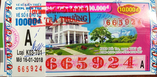 Công ty xổ số kiến thiết Bến Tre: Công bố thông tin trúng thưởng