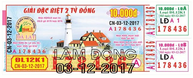Công ty xổ số tỉnh Lâm Đồng: Công bố thông tin trúng thưởng