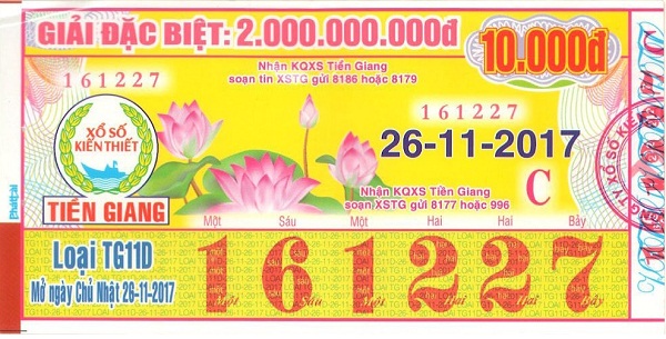 Công ty Xổ số kiến thiết tỉnh Tiền Giang: Công bố thông tin trả thưởng
