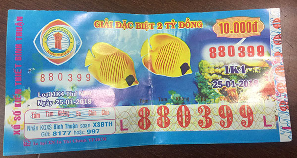 Công ty tnhh xổ số kiến thiết tỉnh Bình Thuận: Công bố thông tin trúng thưởng