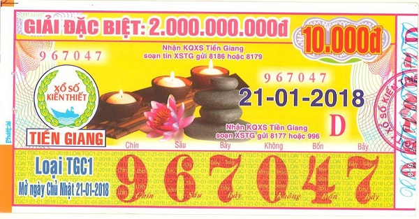 Công ty TNHH MTV xổ số kiến thiết Tiền Giang: Công bố thông tin trúng thưởng
