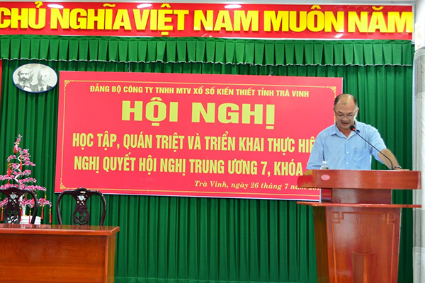 Công ty XSKT Trà Vinh: Triển khai Nghị quyết Hội nghị lần thứ bảy, Ban Chấp hành Trung ương Đảng (khóa XII)