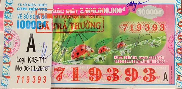 Công ty Xổ số kiến thiết tỉnh Bến Tre: Công bố thông tin trả thưởng