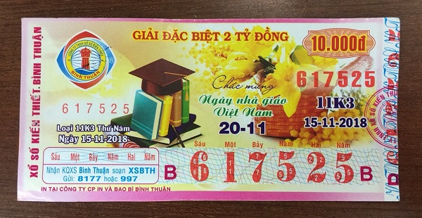 Công ty TNHH xổ số kiến thiết tỉnh Bình Thuận: Công bố thông tin trúng thưởng