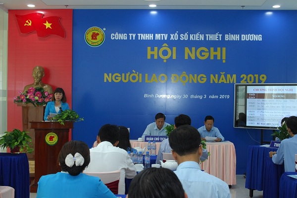 Công ty Xổ số Kiến thiết Bình Dương: Tổ chức Hội nghị Người lao động năm 2019
