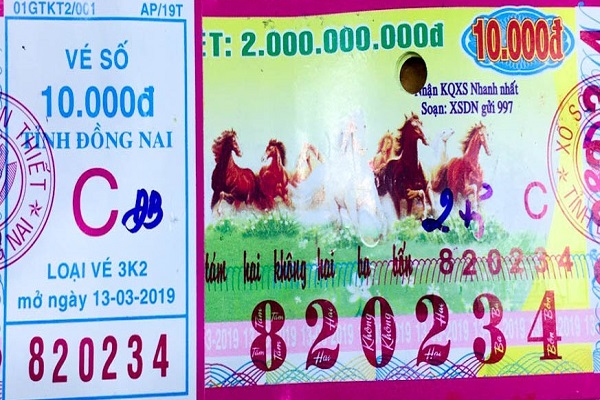 Công ty Xổ số kiến thiết Đồng Nai: Công bố thông tin trả thưởng, kỳ vé 3K2