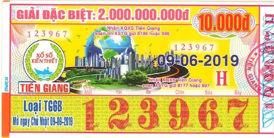 Công ty TNHH MTV Xổ số Kiến thiết Tiền Giang: Trả thưởng kỳ vé TG6B