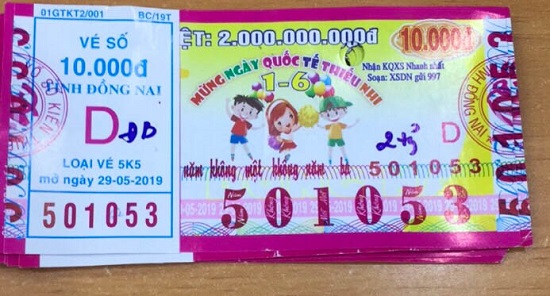 Công ty TNHH MTV Xổ số Kiến thiết Đồng Nai: Thông báo trả thưởng kỳ vé 5K5