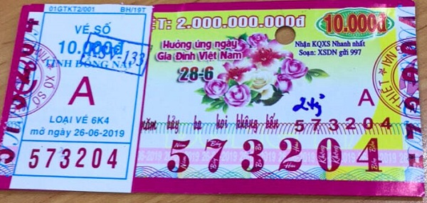 Công ty Xổ số Kiến thiết tỉnh Đồng Nai: Công bố thông tin trả thưởng kỳ vé 6k4