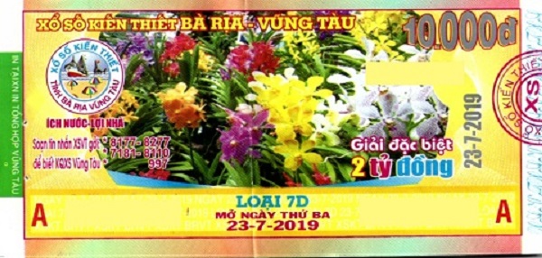 Công ty Xổ số Kiến thiết tỉnh Bà Rịa - Vũng Tàu: Công bố thông tin trả thưởng kỳ vé 7D