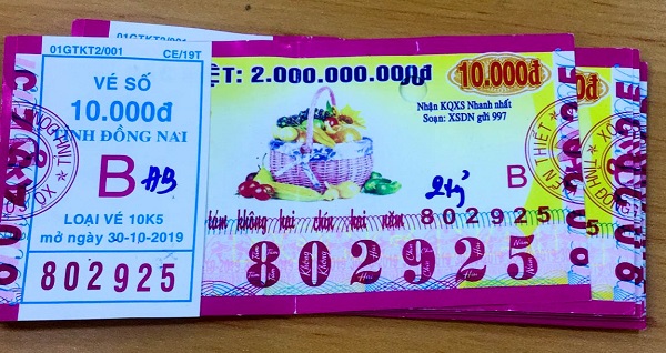 Công ty Xổ số Kiến thiết tỉnh Đồng Nai: Công bố thông tin trả thưởng, kỳ vé 10K5