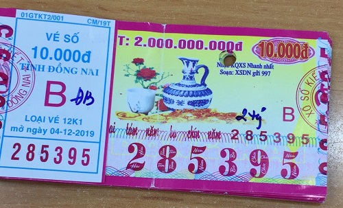 Công ty Xổ số Kiến thiết tỉnh Đồng Nai: Công bố thông tin trả thưởng, kỳ vé 12K1