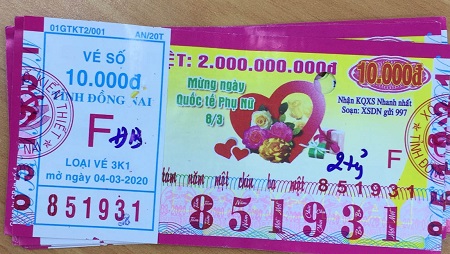 Công ty Xổ số Kiến thiết tỉnh Đồng Nai: Công bố thông tin trả thưởng kỳ vé 3K1