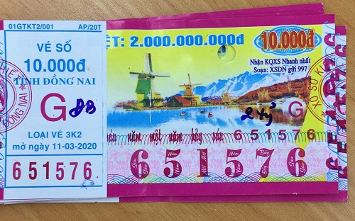 Công ty Xổ số Kiến thiết tỉnh Đồng Nai: Công bố thông tin trả thưởng kỳ vé 3K2