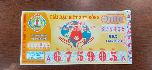 Công ty Xổ số Kiến thiết tỉnh Bình Thuận: Công bố thông tin trả thưởng kỳ vé 6K2