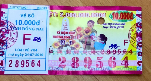 Công ty Xổ số Kiến thiết tỉnh Bình Thuận: Công bố thông tin trả thưởng kỳ vé 7k4