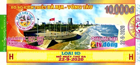 Công ty Xổ số Kiến thiết tỉnh Bà Rịa - Vũng Tàu: Công bố thông tin trả thưởng kỳ vé 9D
