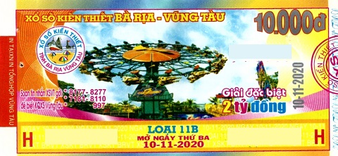 Công ty Xổ số Kiến thiết tỉnh Bà Rịa - Vũng Tàu: Công bố thông tin trả thưởng kỳ vé 11B