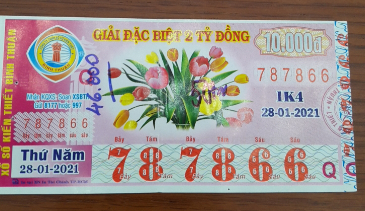 Công ty Xổ số Kiến thiết tỉnh Đồng Nai: Công bố thông tin trả thưởng kỳ vé 1K4