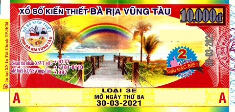 Công ty Xổ số Kiến thiết tỉnh Bà Rịa - Vũng Tàu: Công bố thông tin trả thưởng kỳ vé 3E