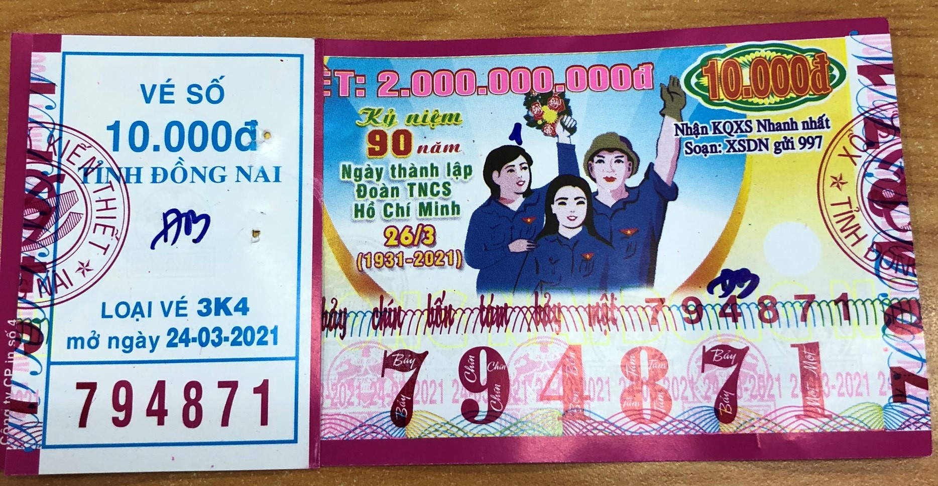 Công ty Xổ số Kiến thiết tỉnh Đồng Nai: Công bố thông tin trả thưởng kỳ vé 3K4