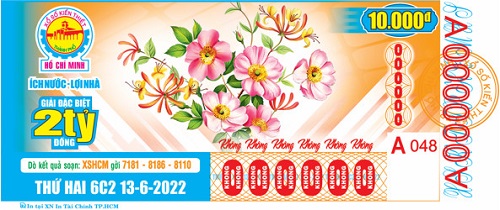 Công ty TNHH MTV Xổ số Kiến thiết  TP. Hồ Chí Minh: Công bố thông tin trả thưởng  kỳ vé 6B7-2022