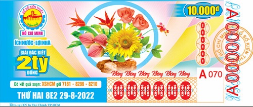 Công ty TNHH MTV XSKT TP Hồ Chí Minh: thông tin khách hàng trúng thưởng kỳ vé 8E2 ngày 29/08/2022