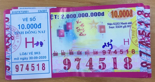 Công ty TNHH MTV Xổ số Kiến thiết  Bình Thuận: Công bố thông tin trả thưởng kỳ vé 9K5 ngày 29/9/2022