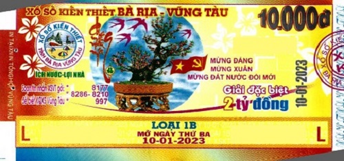 Công ty TNHH MTV Xổ số Kiến thiết Bà Rịa Vũng Tàu: Công bố thông tin trả thưởng đến ngày 06/01/2023