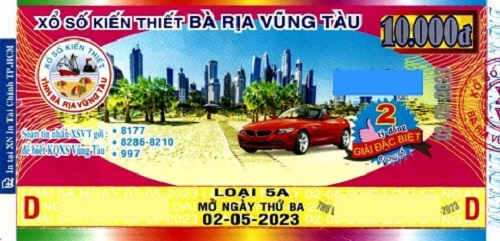 Công ty Xổ số kiến thiết tỉnh BR - VT công bố thông tin trả thưởng đến ngày 28/04/2023