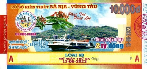 Công ty Xổ số kiến thiết tỉnh BR - VT công bố thông tin trả thưởng đến ngày 09/06/2023
