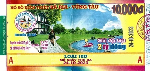 Công ty Xổ số kiến thiết tỉnh BR - VT công bố thông tin trả thưởng đến ngày 20/10/2023