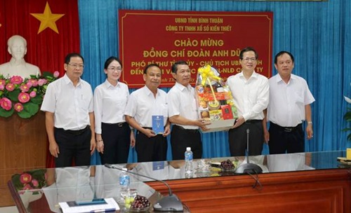 XSKT Bình Thuận: Chủ tịch UBND tỉnh thăm, chúc tết Công ty Xổ số kiến thiết Bình Thuận